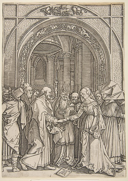 The Betrothal of the Virgin from The Life of the Virgin earl, Poster Print