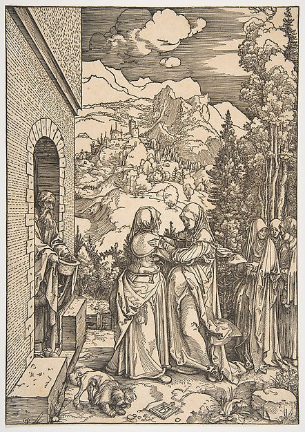 The Visitation from The Life of The Virgin 1503–4-Albrecht Dü, Poster Print Wall Art