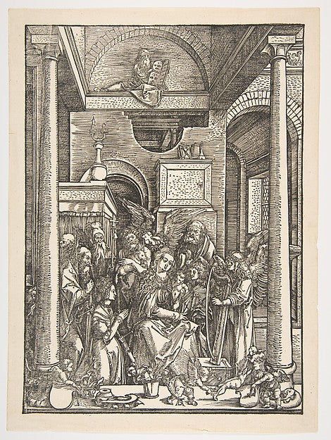 The Glorification of the Virgin from The Life of The Virgin c, Poster Print Wall Art