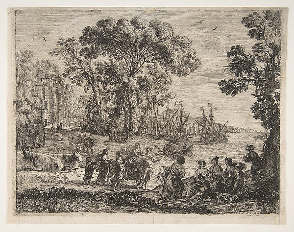 The Rape of Europa 1634-Claude Lorrain ,16x12"(A3)Poster