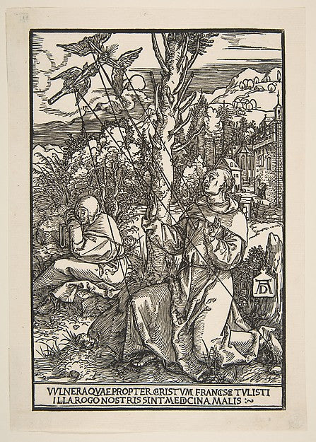 Saint Francis Receiving the Stigmata c1503-Albrecht Dürer , Poster Print Wall Art