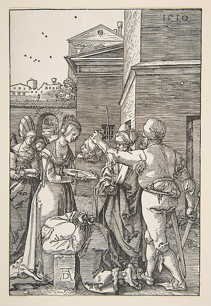 The Beheading of Saint John the Baptist 1510-Albrecht Dürer , Poster Print Wall Art