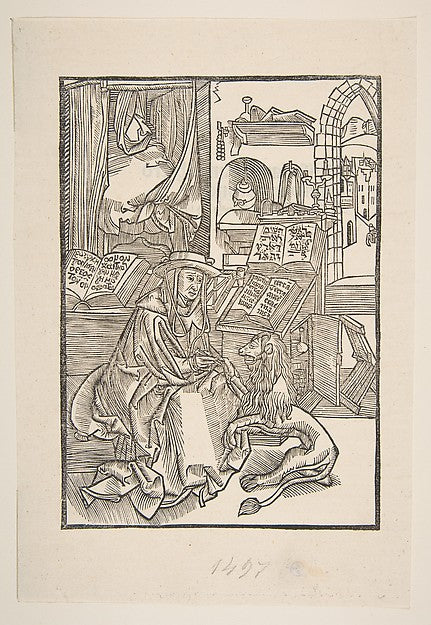 Saint Jerome exctracting a Thorn from the Lion's Foot n.d.-Af, Poster Print