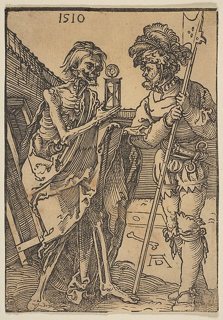 Death and the Soldier n.d.-Albrecht Dürer , Poster Print Wall Art
