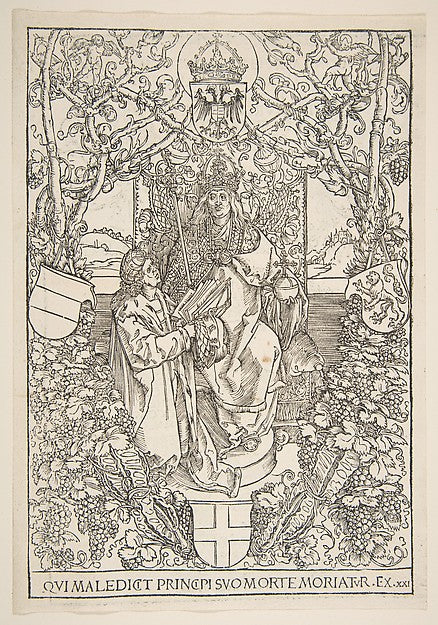Conrad Celtis Presenting His Book "Quatuor Libri Amorum" to M,16x12"(A3)Poster