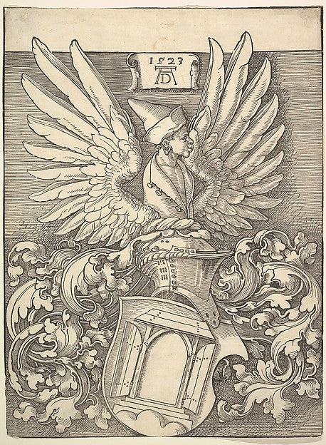 Coat of Arms of Albrecht Dürer 1523-Albrecht Dürer ,16x12"(A3)Poster