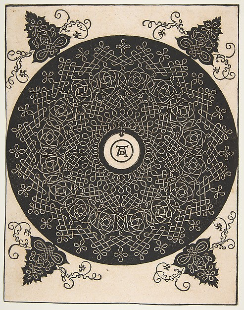 “The Fourth Knot”. Interlaced Roundel with a Round Medallion i, Poster Print