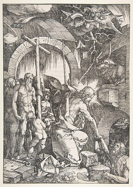 Christ in Limbo from The Large Passion edition 1511 n.d.-Alb, Poster Print Wall Art