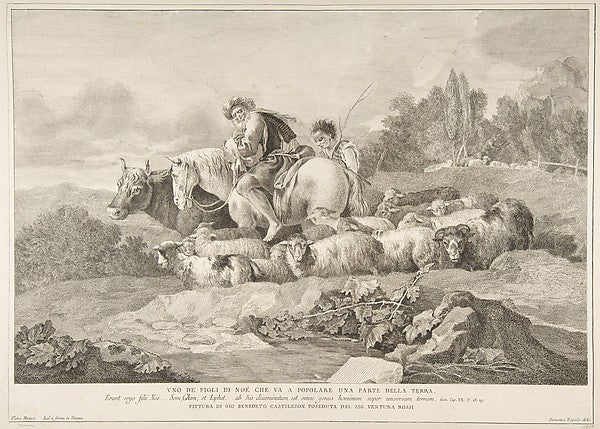 One of the Sons of Noah who Goes to Populate a Part of the Ear, Poster Print