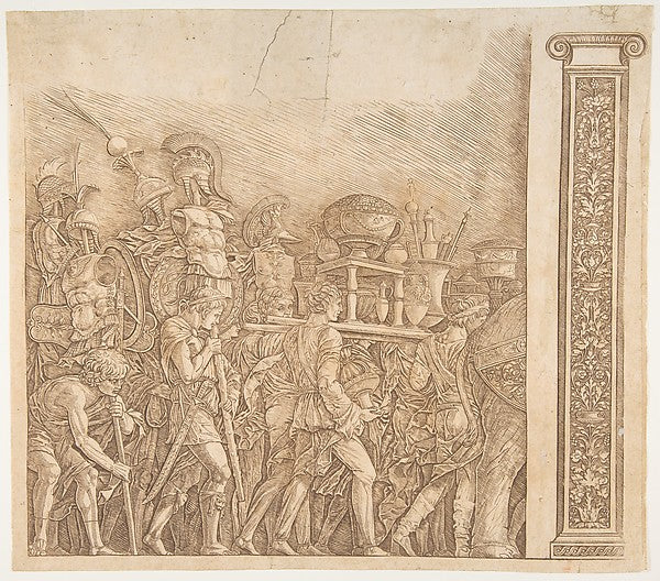 Triumph of Caesar - The Corselet Bearers c1490-School of Andrea, Poster Print Wall Art