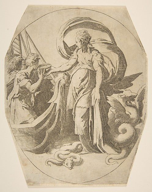 Circe and the Companions of Ulysses 16th cent-Giulio Bonasone,, Poster Print