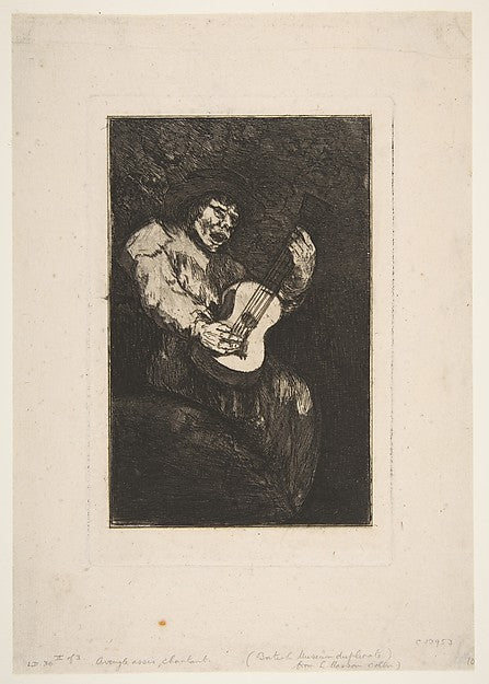 The blind singer 1824–28-Goya , Poster Print Wall Art