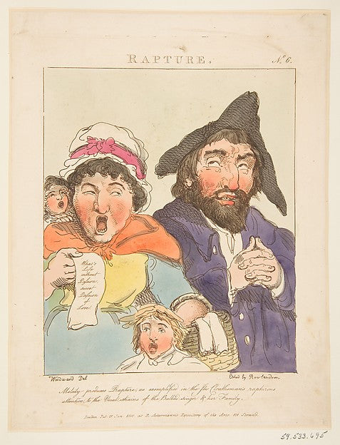 Rapture January 21, 1800-After George Moutard Woodward , Poster Print Wall Art