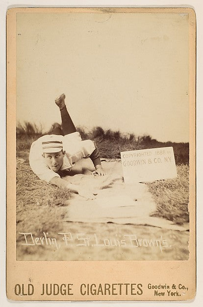 Jim Devlin Pitcher St. Louis Browns from the series Old Jud, Poster Print Wall Art