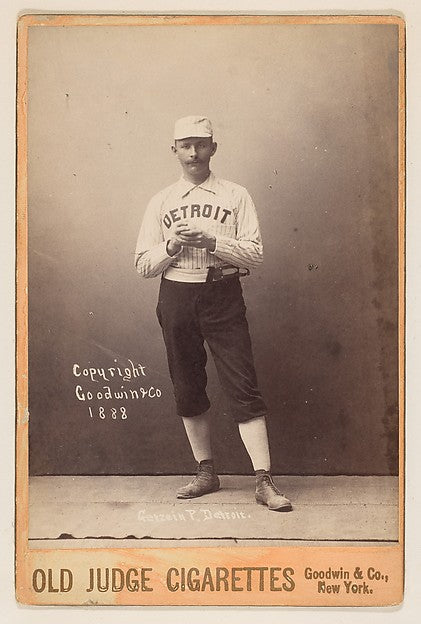 Charlie Getzein Pitcher Detroit from the series Old Judge C, Poster Print Wall Art