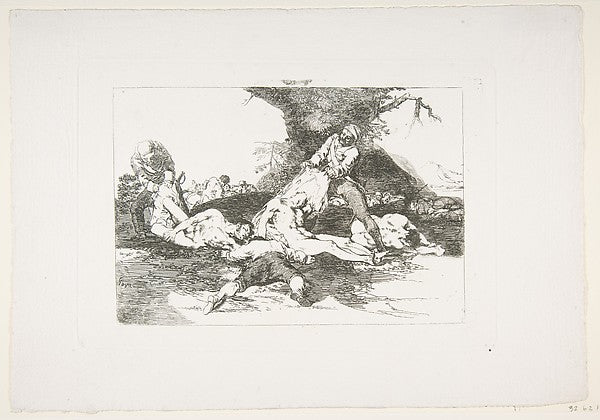 Plate 16 from 'The Disasters of War' :' They make use of them.,16x12"(A3) Poster