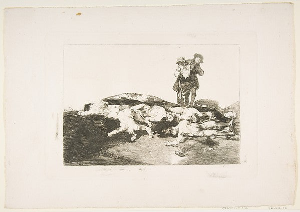 Plate18 from 'The Disasters of War' - 'Bury them and keep quie, Poster Print Wall Art