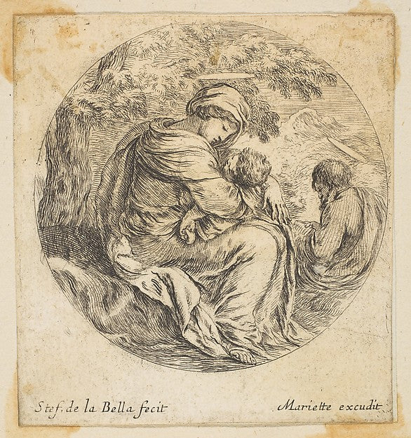 Rest on the Flight into Egypt c1641-Stefano della Bella , Poster Print Wall Art