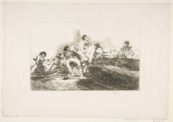 Plate 24 from 'The Disasters of War' - ' They can still be of u, Poster Print Wall Art