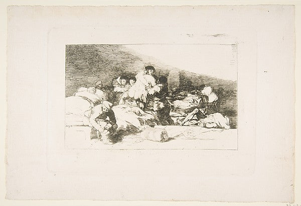 Plate 25 from 'The Disasters of War' - 'These too.' 1810-Goya, Poster Print Wall Art