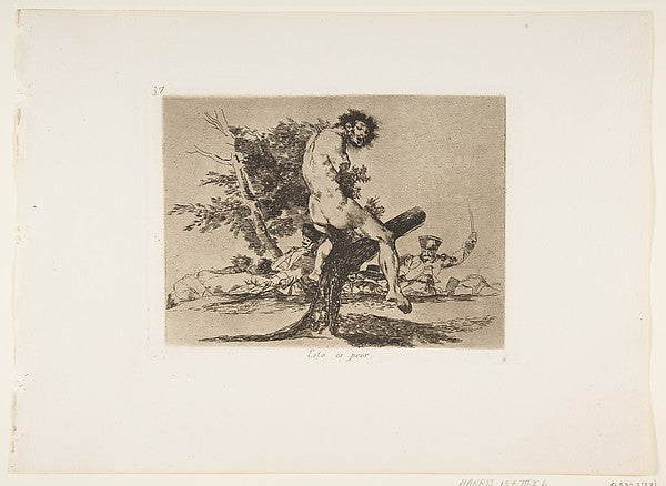 Plate 37 from 'The Disasters of War' : 'This is worse.' 1810-, Poster Print