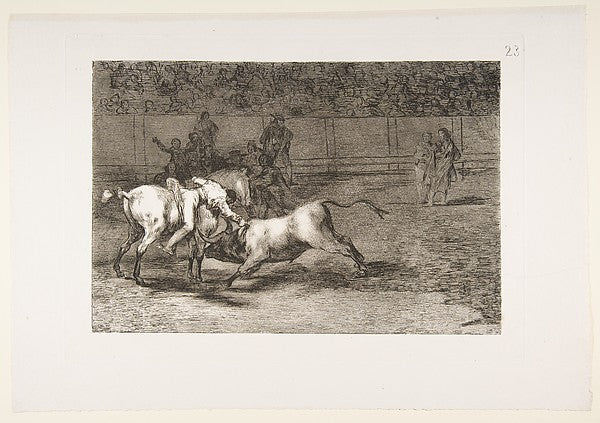 Plate 23 from the 'Tauromaquia' - Mariano Ceballos alias the In, Poster Print Wall Art