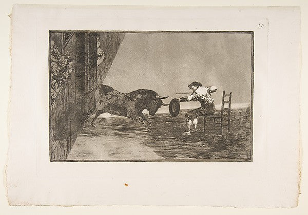 Plate 18 of the 'Tauromaquia': The daring of Martincho in the , Poster Print