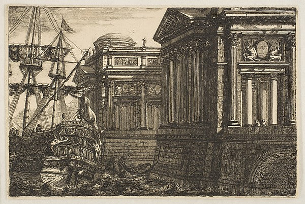 Port Scene c1760-Pierre Moreau ,16x12"(A3)Poster