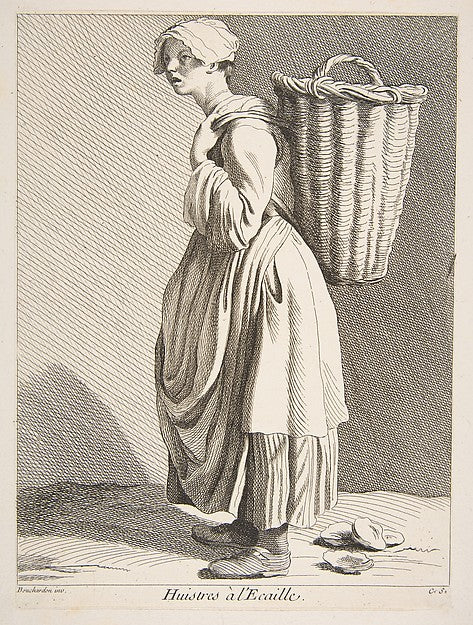 Oyster Seller 1738-Anne Claude Philippe de Tubières, comte de ,16x12"(A3)Poster