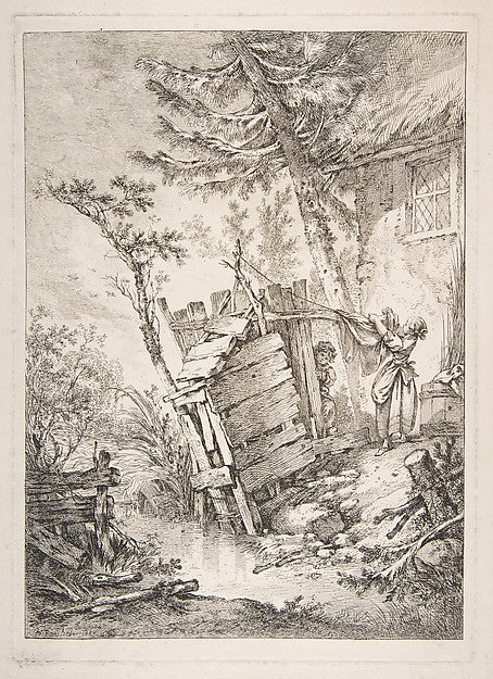 The Laundress 1756-François Boucher , Poster Print