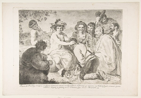 The Drunkards after Velázquez 1778-Goya , After Velázquez ,16x12"(A3) Poster