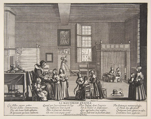 The School Mistress c1638-Abraham Bosse, Poster Print