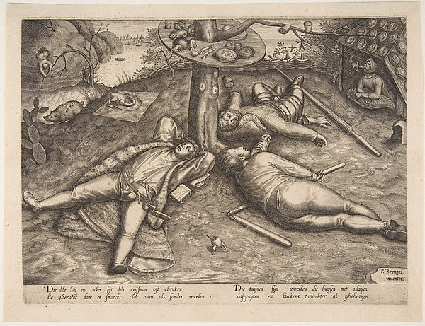 The Land of Cockaigne after 1570?-Attributed to Pieter van der,16x12"(A3) Poster