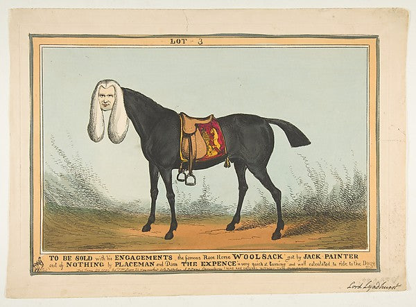 To Be Sold With All His Engagements–The Famous Race Horse Wool, Poster Print