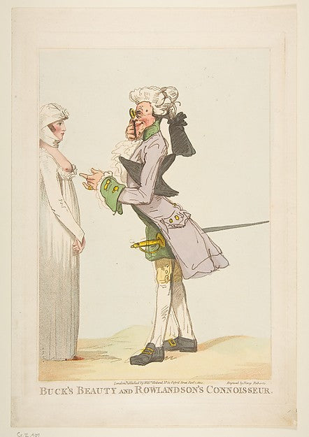 Buck's Beauty and Rowlandson's Connoisseur January 1, 1800-Pie,16x12"(A3)Poster