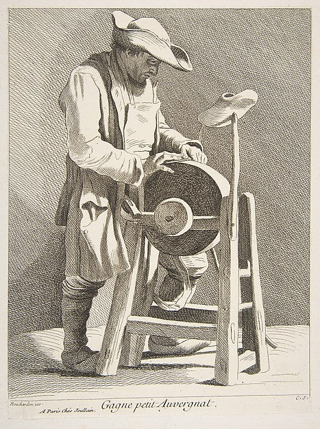 Knife Sharpener 1742-Anne Claude Philippe de Tubières, comte d,16x12"(A3)Poster