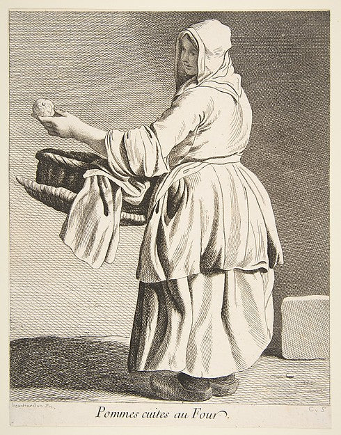 Cooked Apple Seller 1738-Anne Claude Philippe de Tubières, com,16x12"(A3)Poster