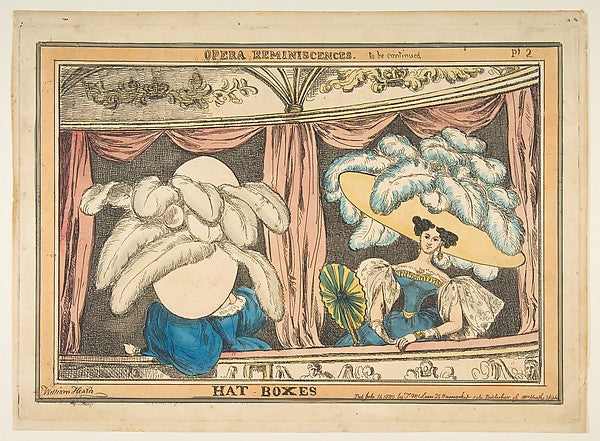Hat Boxes Opera Reminiscences pt. 2 July 14, 1829-William He, Poster Print