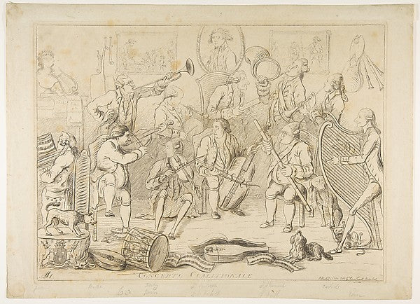 Concerto Coalitionale June 17, 1785-James Sayers ,16x12"(A3)Poster