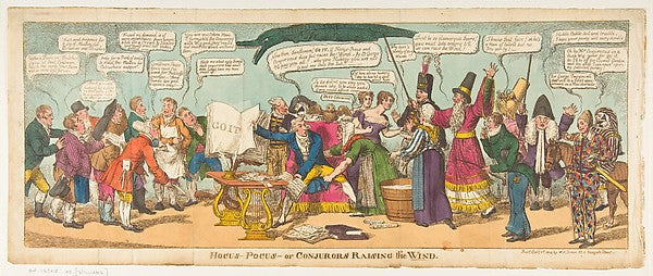 Hocus Pocus–or Conjurors Raising the Wind October 1, 1814-Char,16x12"(A3)Poster