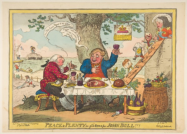 Peace and Plenty or Good News for John Bull!!! May 25, 1814-Ge,16x12"(A3)Poster