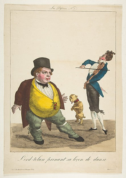 Lord-tolan prenant sa leçon de dance La Passions No. 7 19th , Poster Print Wall Art