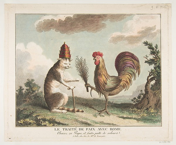 Le Traité de Paix avec Rome c1789-Anonymous, French, 18th cen,16x12"(A3)Poster