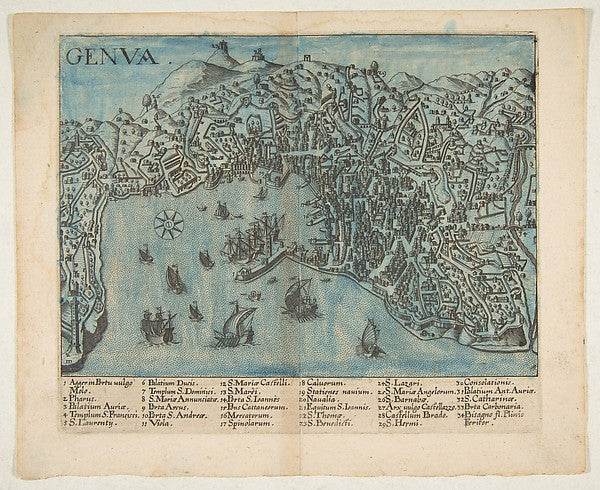 View of Genoa 1604-Anonymous, Italian, 17th cent, Poster Print Wall Art