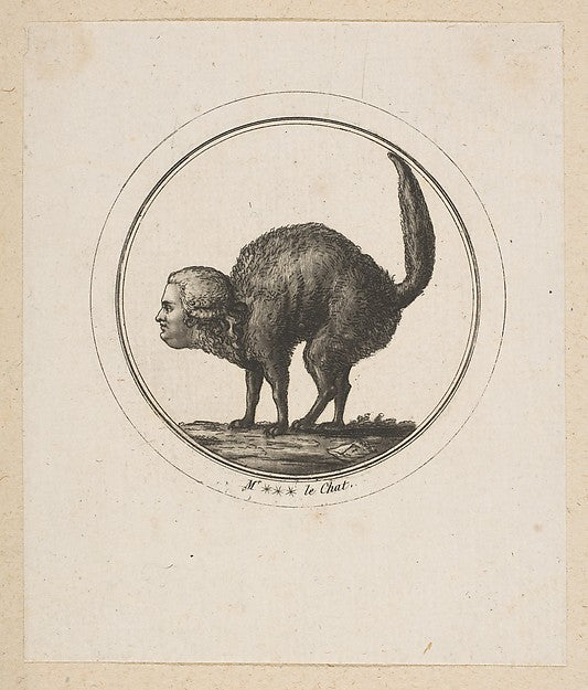 Caricature Showing the Comte de Provence as a Cat 18th cent-An, Poster Print Wall Art