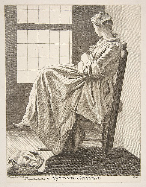 Sewing Apprentice 1737-Anne Claude Philippe de Tubières, comte, Poster Print Wall Art