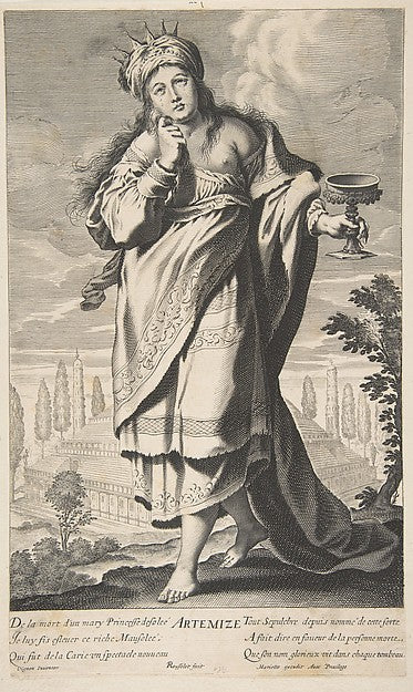 Artémise c1639–40-Gilles Rousselet, Abraham Bosse, After Claud,16x12"(A3)Poster