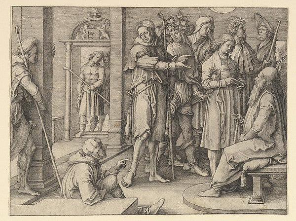 Joseph Telling His Dream to Jacob 1512-Lucas van Leyden, Poster Print Wall Art