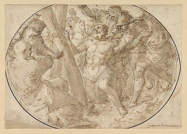 Martyrdom of St. Andrew n.d.-Ferdinand Pierre Joseph Ignace De,16x12"(A3) Poster