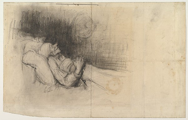 Man Dreaming 1825–80-Formerly attributed to copy after Honoré,16x12"(A3) Poster